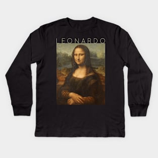 Leonardo da Vinci - Mona Lisa Kids Long Sleeve T-Shirt